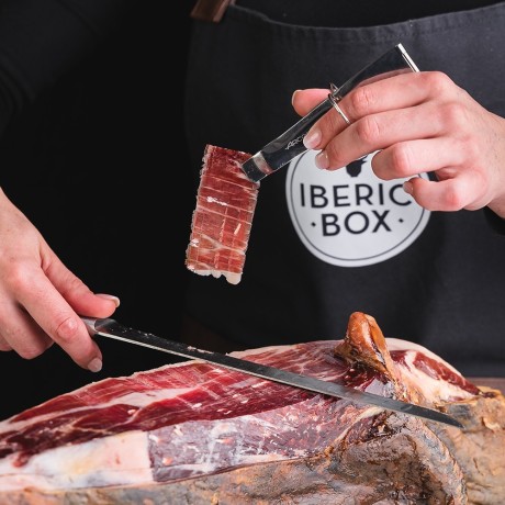 50% Acorn-fed Iberian ham - Knife Cut - 5x90g | Sliced Iberian ham 2