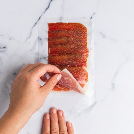 Geschnittener 50 % iberischer Cebo Schinken Karton – 8 x 50 g | Iberischer Schinken 2