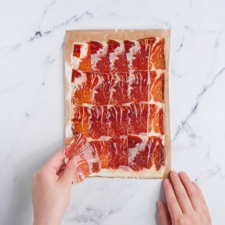 Kopie von Iberischer Vorderschinken 50 % – 5 x 100 g – traditioneller Schnitt | Geschnittener Iberischer Schinken