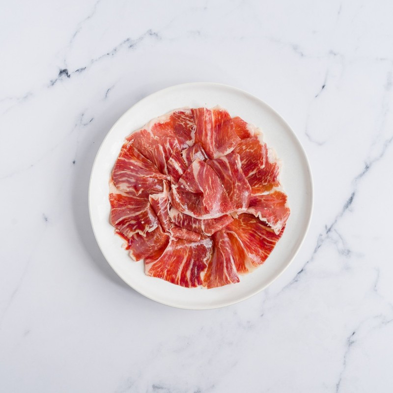 Kopie von Iberischer Vorderschinken 50 % – 5 x 100 g – traditioneller Schnitt | Geschnittener Iberischer Schinken