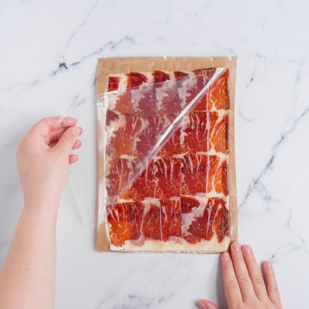 Kopie von Iberischer Vorderschinken 50 % – 5 x 100 g – traditioneller Schnitt | Geschnittener Iberischer Schinken