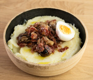Parmentier coliflor jamon iberico